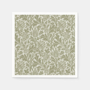 William Morris Thistle Sage Grönt Mönster Pappersservett