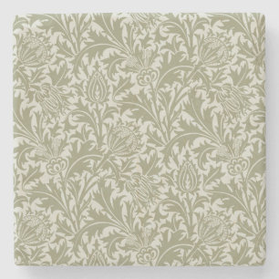 William Morris Thistle Sage Grönt Mönster Stenunderlägg