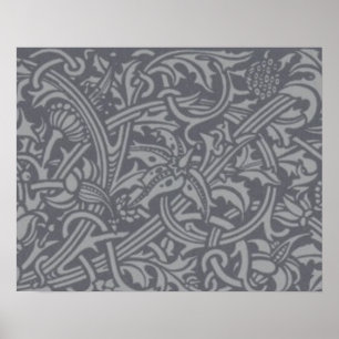 William Morris Tistel Blommig Tapet Blommig Konst Poster