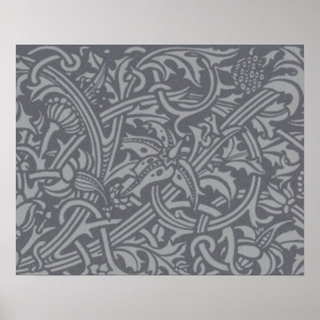 William Morris Tistel Blommig Tapet Blommig Konst Poster (Framsidan)