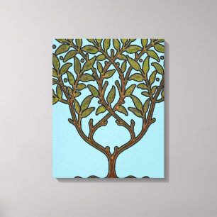 William Morris Träd Frieze Blommigt Tapet Canvastryck