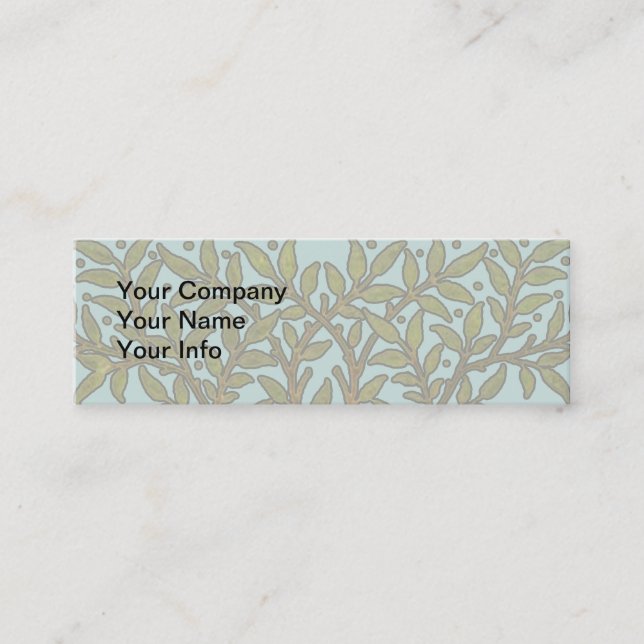 William Morris Träd Frieze Blommigt Tapet Mini Visitkort (Framsida)