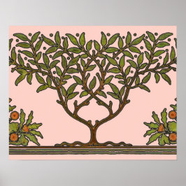 William Morris Träd Frieze Blommigt Tapet Poster