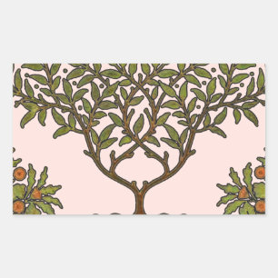 William Morris Träd Frieze Blommigt Tapet Rektangulärt Klistermärke