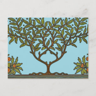 William Morris Träd Frieze Blommigt Tapet Vykort