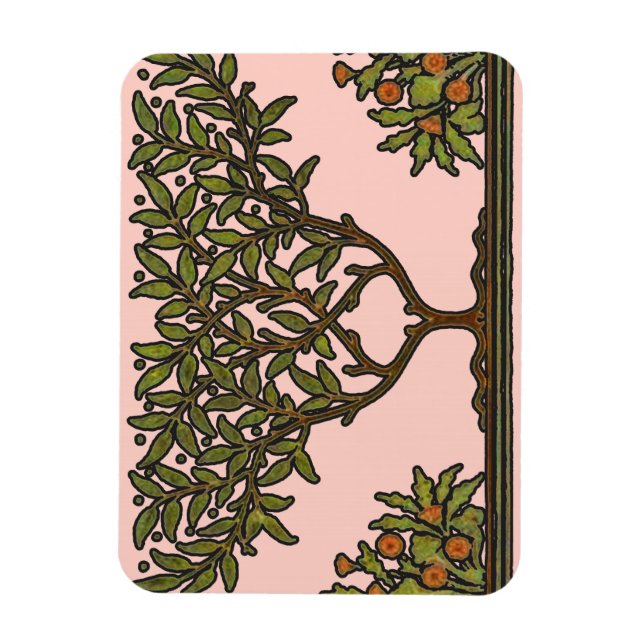 William Morris Träd Fris Blommig Tapet Magnet (Vertikal)