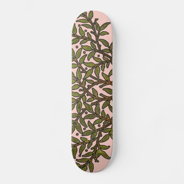 William Morris Träd Fris Blommig Tapet Mini Skateboard Bräda 18,7 Cm (Framsida)