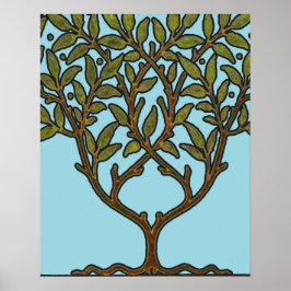 William Morris Träd Fris Blommig Tapet Poster
