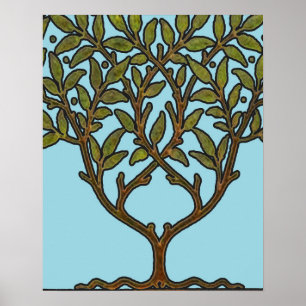 William Morris Träd Fris Blommig Tapet Poster