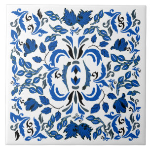 William Morris träd och löv blue och white Kakelplatta