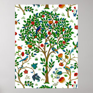 William Morris Trädets Liv Mönster, Grön & Flerfär Poster