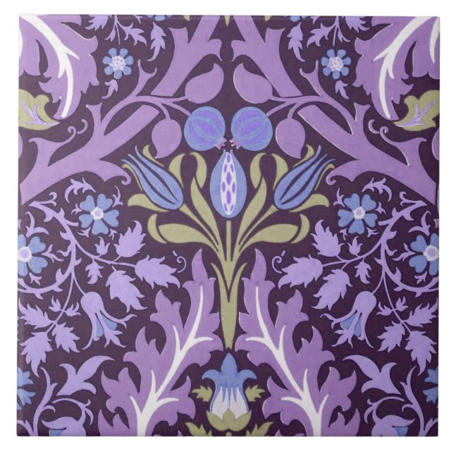 William Morris ”Trädgårdsblad” 2 Kakelplatta (Framsidan)