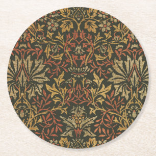 William Morris Trädgårdsmattan Vävnad Underlägg Papper Rund