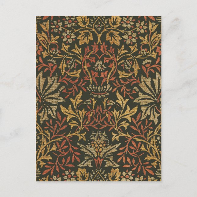 William Morris Trädgårdsmattan Vävnad Vykort (Framsida)