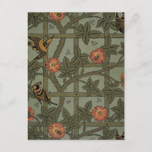 William Morris Trädgårdstaketen Tapetkonst Vykort