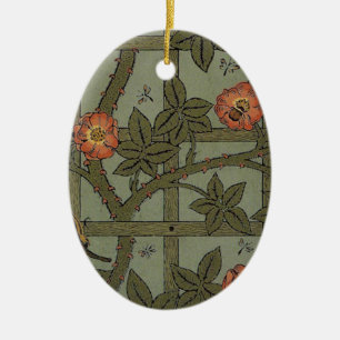 William Morris Trädgårdstapet Konst Julgransprydnad Keramik