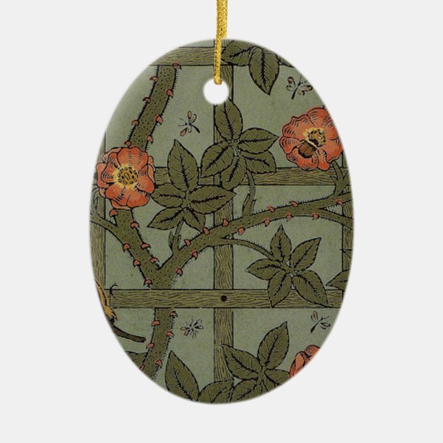 William Morris Trädgårdstapet Konst Julgransprydnad Keramik (Framsidan)