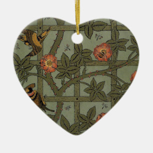 William Morris Trädgårdstapet Konst Julgransprydnad Keramik