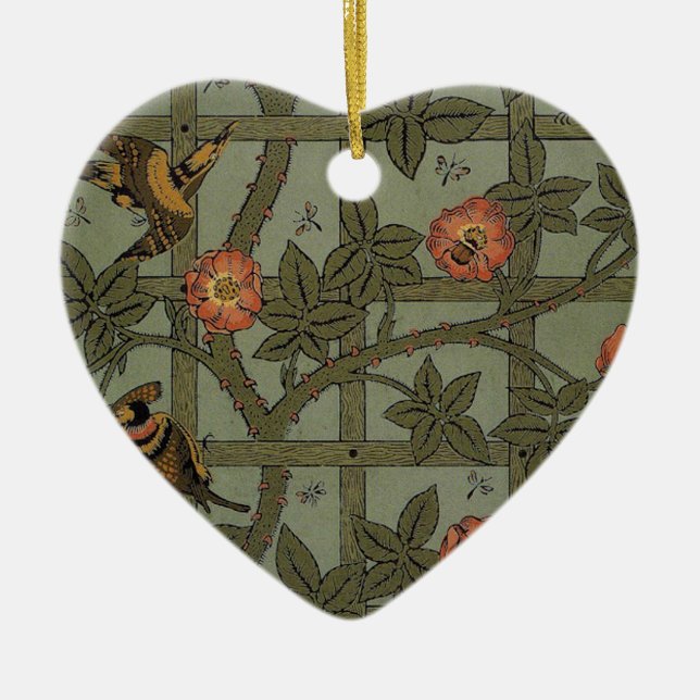 William Morris Trädgårdstapet Konst Julgransprydnad Keramik (Framsidan)
