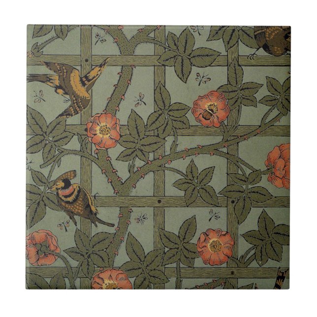 William Morris Trädgårdstapet Konst Kakelplatta (Framsidan)