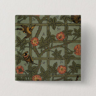 William Morris Trädgårdstapet Konst Knapp