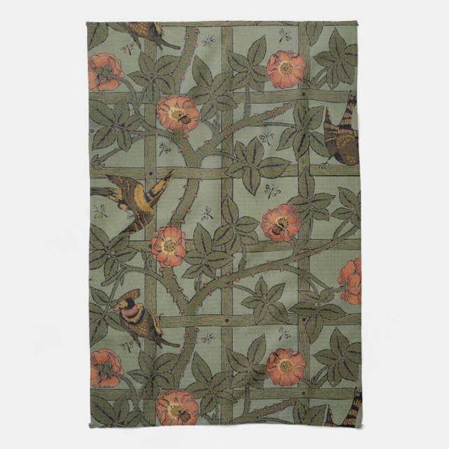 William Morris Trädgårdstapet Konst Kökshandduk (Vertikal)