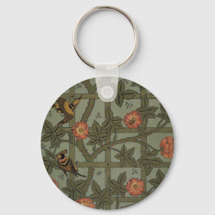 William Morris Trädgårdstapet Konst Nyckelring