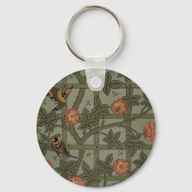 William Morris Trädgårdstapet Konst Nyckelring (Framsida)