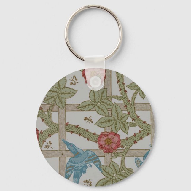 William Morris Trädgårdstapet Konst Nyckelring (Framsida)