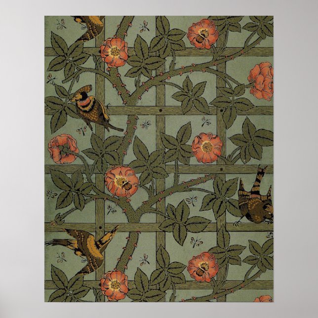 William Morris Trädgårdstapet Konst Poster (Framsidan)