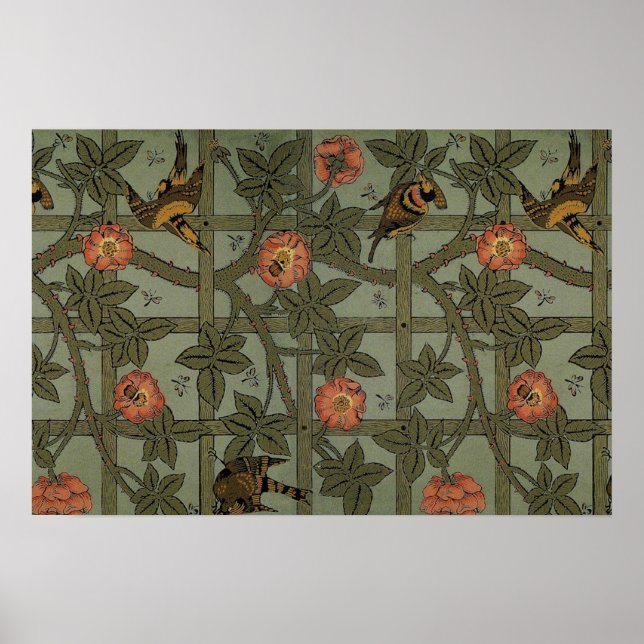 William Morris Trädgårdstapet Konst Poster (Framsidan)