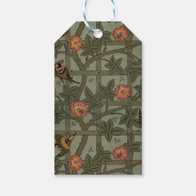 William Morris Trädgårdstapet Konst Presentetikett (Framsidan)