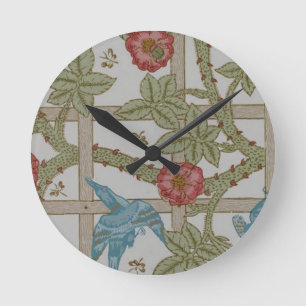 William Morris Trädgårdstapet Konst Rund Klocka