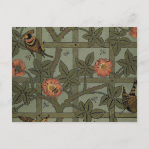 William Morris Trädgårdstapet Konst Vykort