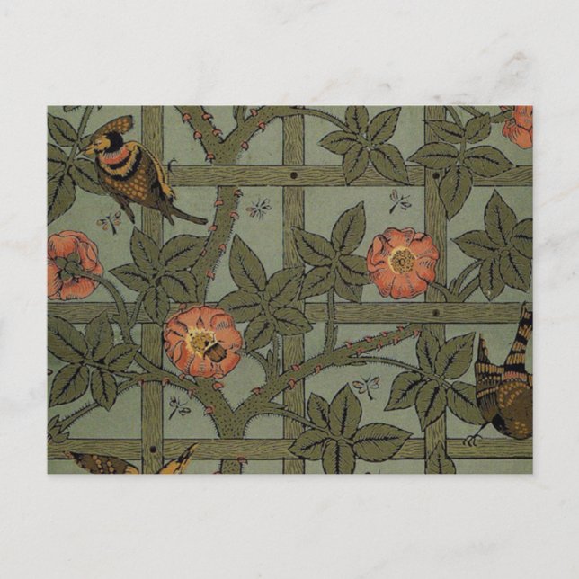 William Morris Trädgårdstapet Konst Vykort (Framsida)