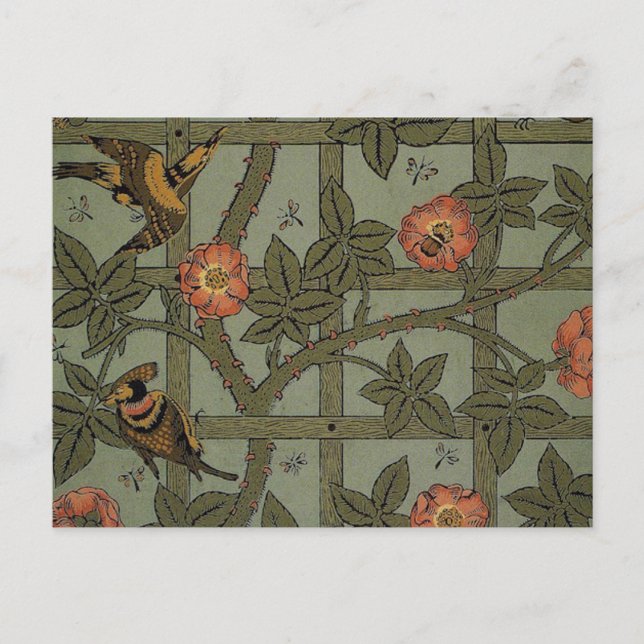 William Morris Trädgårdstapet Konst Vykort (Framsida)