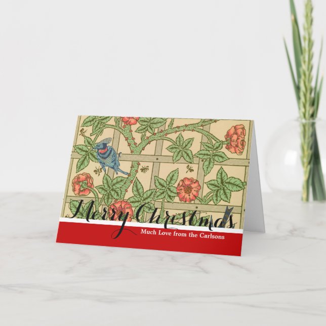 William Morris Trellis Classic Tapet Design Helgkort (Framsida)