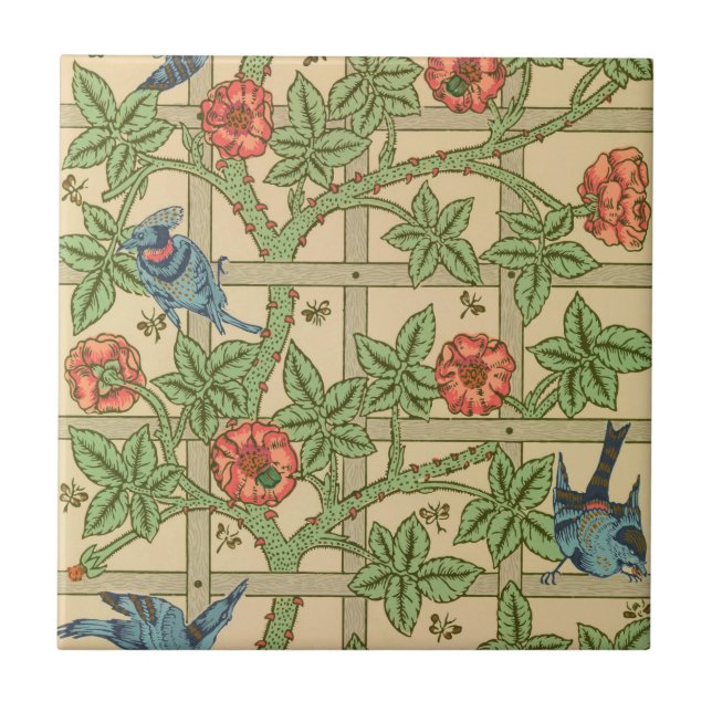 William Morris Trellis Classic Tapet Design Kakelplatta (Framsidan)