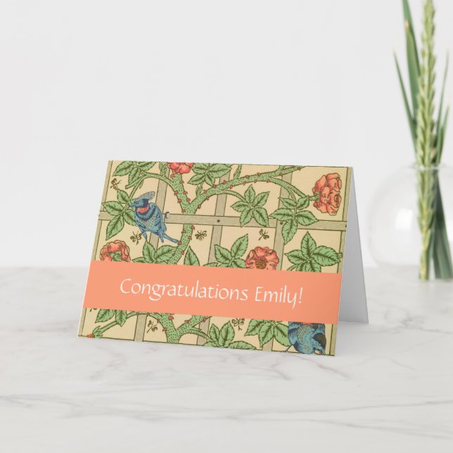 William Morris Trellis Classic Tapet Design Kort (Framsida)