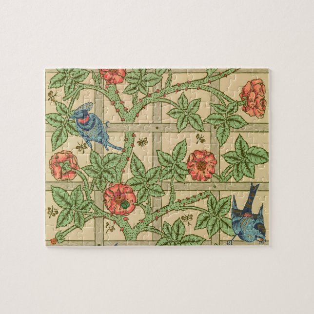 William Morris Trellis Classic Tapet Design Pussel (Horisontell)