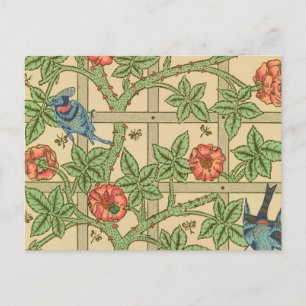 William Morris Trellis Classic Tapet Design Vykort