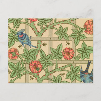 William Morris Trellis Classic Tapet Design Vykort