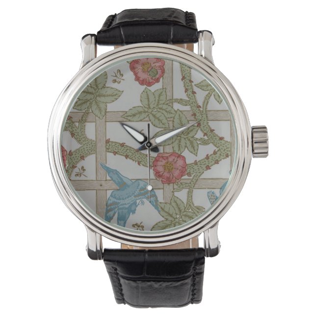 William Morris Trellis Tapet Art Armbandsur (Framsida)