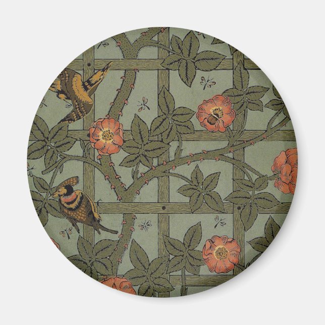 William Morris Trellis Tapet Art Magnet (Framsidan)