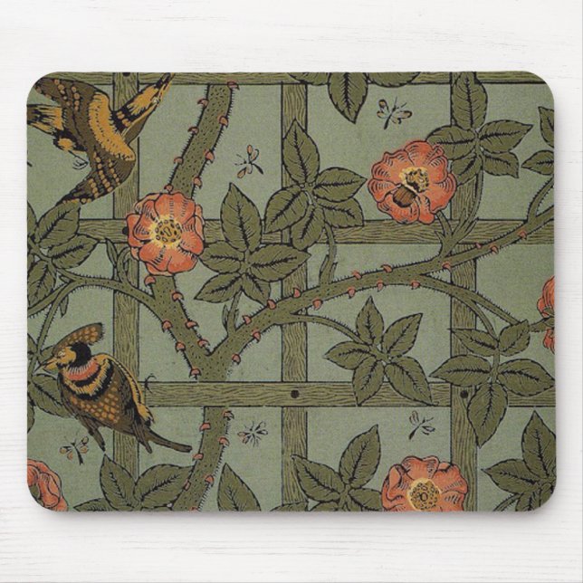William Morris Trellis Tapet Art Musmatta (Framsidan)
