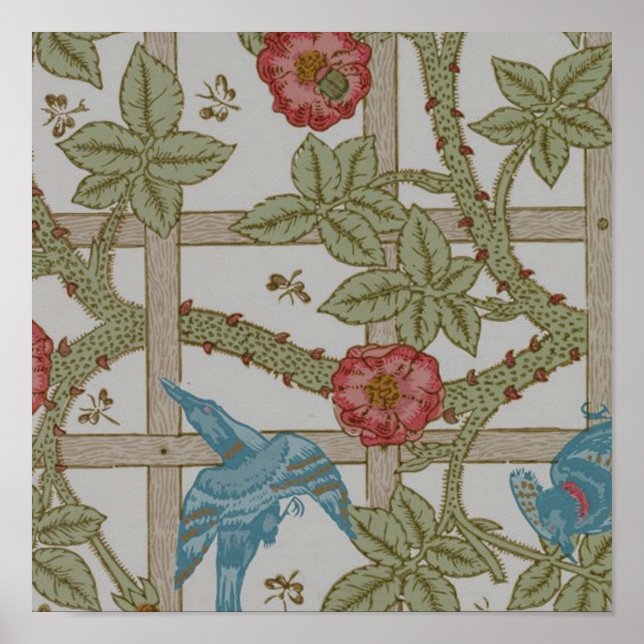 William Morris Trellis Tapet Art Poster (Framsidan)