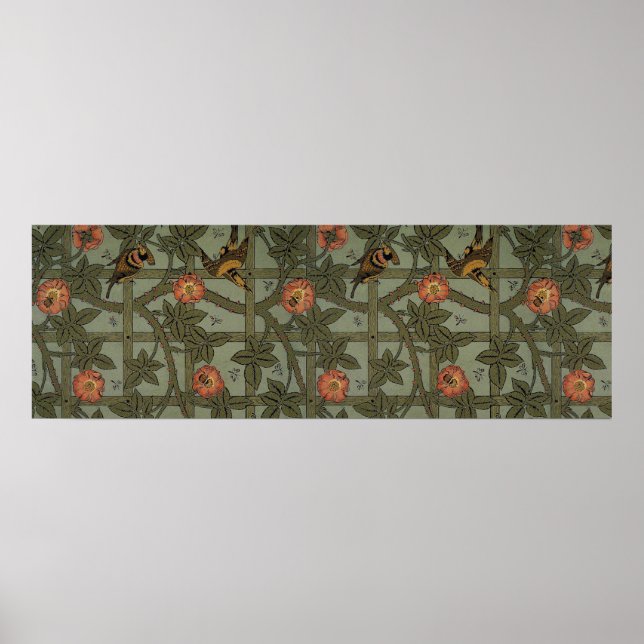 William Morris Trellis Tapet Art Poster (Framsidan)