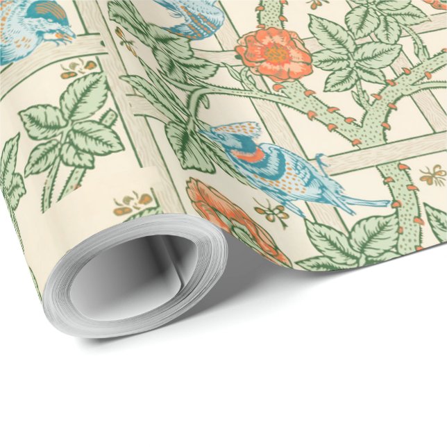 William Morris Trellis Victorian Wallpaper Presentpapper (Rullad Hörn)