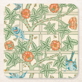 William Morris Trellis Victorian Wallpaper Underlägg Papper Kvadrat
