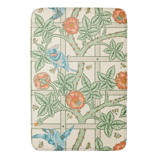 William Morris Trellis viktoriansk tapet Badrumsmatta (Framsidan (Vertikal))